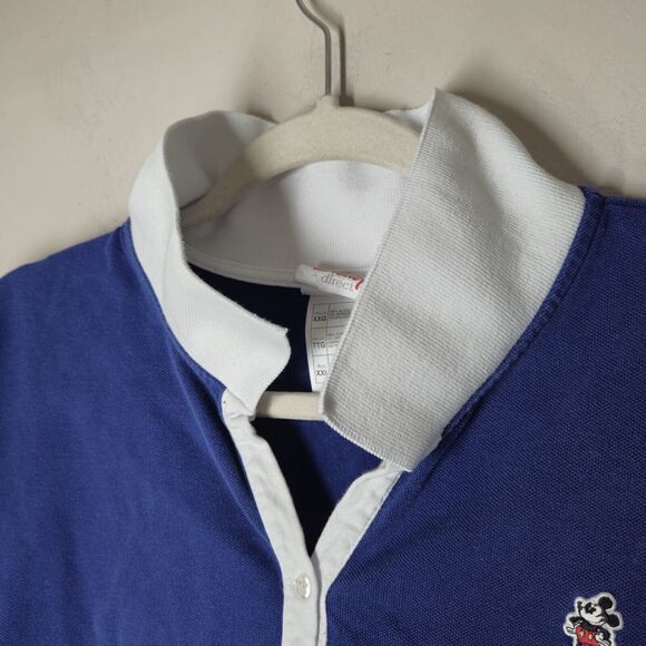Vintage Disney Direct Shirt Polo Men's XXL Short Sleeve Y2K Logo Mickey Mouse - Picture 2 of 5